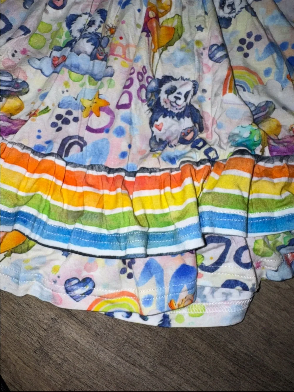 Ollee & Belle Panda Rainbow Bamboo Twirl 3T 🐼🌈